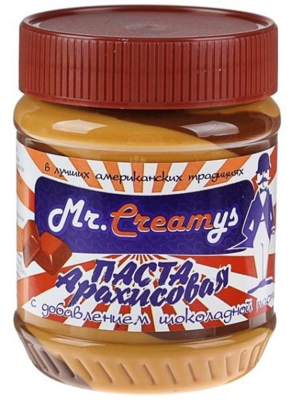 Изображение товара Арахисовая паста Mr. Creamys с шоколадной пастой Арахисовая паста Mr. Creamys с шоколадной пастой фотография