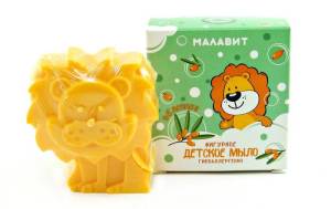 Малавит мыло детское фигурное Львенок облепиха 80г