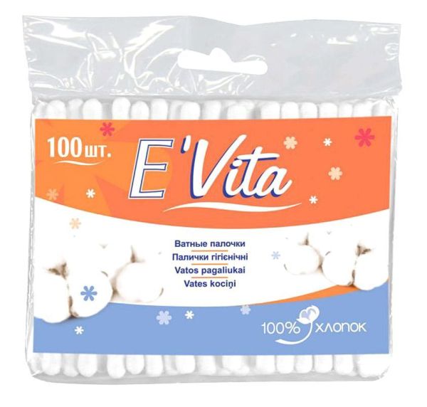 Изображение товара Ватные палочки bella e' vita 100шт (пакет) Ватные палочки bella e' vita 100шт (пакет) фотография