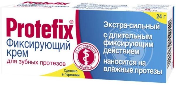 Изображение товара Протефикс крем для фиксации зубных протезов (экстра сильный) 20мл Протефикс крем для фиксации зубных протезов (экстра сильный) 20мл фотография