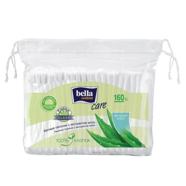 Изображение товара Ватные палочки Bella экстракт Алое 160шт Ватные палочки Bella экстракт Алое 160шт фотография
