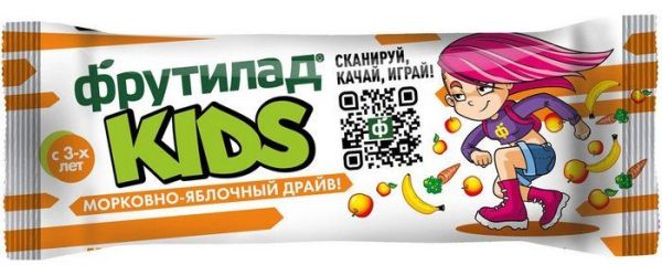 Изображение товара Батончик фруктовый Фрутилад Kids морковно-яблочный драйв 25г Батончик фруктовый Фрутилад Kids морковно-яблочный драйв 25г фотография